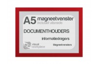 Magneetvenster A5 (incl. uitsnede) | Rood