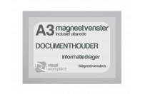 Magneetvenster A3 (incl. uitsnede) | Zilvergrijs