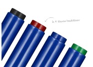 Detecteerbare whiteboard markers (4 kleuren) close up