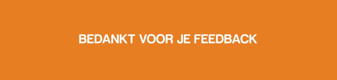 Bedankt voor de feedback