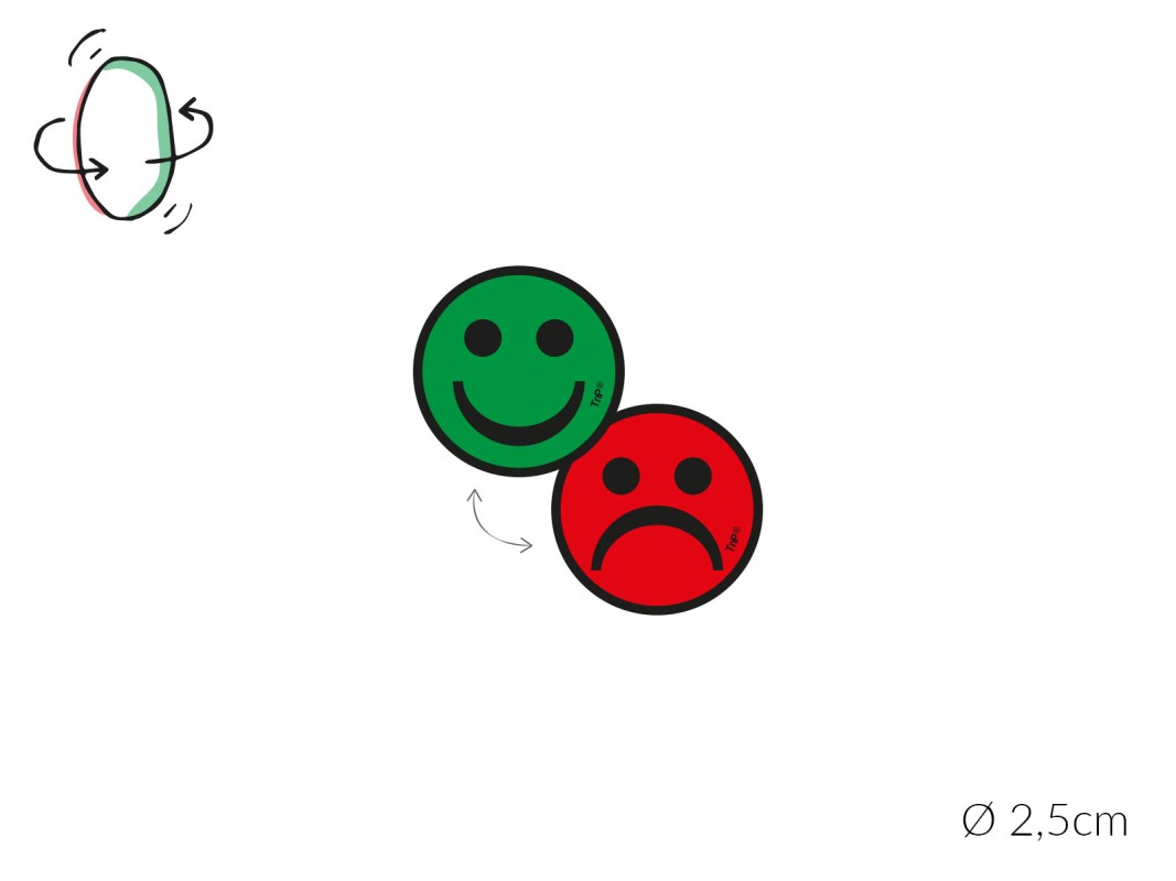Magnetische smileys 2,5cm (dubbelzijdig) - Visual Workplace B.V.