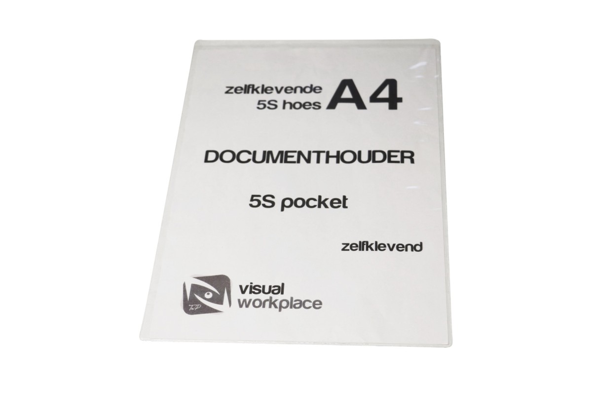 vertrekken Pionier Collectief Zelfklevende 5S hoes A4 - Visual Workplace B.V.