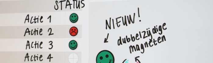 Dubbelzijdige magneten (smiley magneet, duim magneet, check/ kruis magneet, pijl etc.)