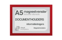 Magneetvenster A5 (incl. uitsnede) | Rood