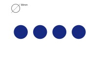 Whiteboard magneten rond | Blauw