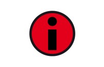 Informatie magneet (5cm) | Rood