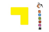 Vloerstickers hoeken (Kleuren)