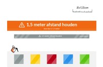 1,5m AFSTAND - Vloersticker Strook (1,5 meter)