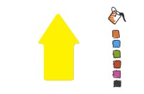 Vloerstickers pijlen (Kleuren)