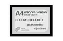 Magneetvenster A4 (incl. uitsnede) | Zwart