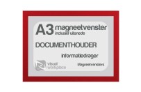 Magneetvenster A3 (incl. uitsnede) | Rood