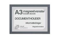 Magneetvenster A3 (incl. uitsnede) | Grijs