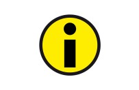 Informatie magneet (5cm) | Geel
