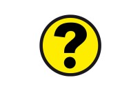 Vraagteken magneet (5cm) | Geel
