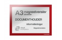 Magneetvenster A3 uitwisbaar | Rood