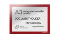 Magneetvenster A3 uitwisbaar | Rood