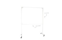 Verrijdbaar whiteboard standaard 120x200cm