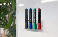 RVS Stiftenhouder incl. whiteboardmarkers (mix kleuren)