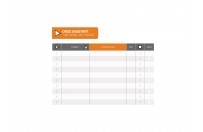 Dagstartbord magneten (header + tabel) | Oranje