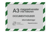 Magneetvenster A3 (mix kleuren) | Groen / Wit