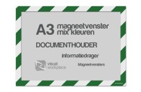 Magneetvenster A3 (mix kleuren) | Groen / Wit