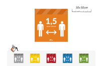 1,5m AFSTAND - Vloersticker Vierkant (1,5m afstand)