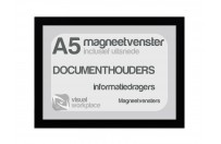 Magneetvenster A5 (incl. uitsnede) | Zwart