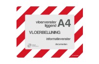 Vloervensters A4 (set) | Rood / Wit