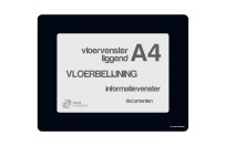 Vloervensters A4 (set) | Zwart