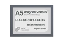 Magneetvenster A5 (incl. uitsnede) | Grijs