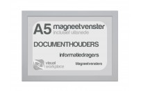 Magneetvenster A5 (incl. uitsnede) | Zilver-grijs