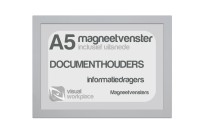 Magneetvenster A5 (incl. uitsnede) | Zilver-grijs