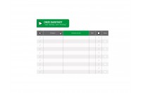 Dagstartbord magneten (header + tabel) | Groen