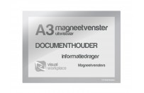 Magneetvenster A3 uitwisbaar | Zilvergrijs