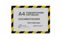 Zelfklevend magneet folie A4 (incl. magneetvenster) | Zwart / Geel