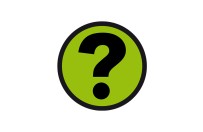 Vraagteken magneet (5cm) | Licht groen