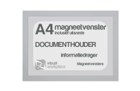 Magneetvenster A4 (incl. uitsnede) | Zilvergrijs