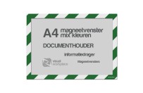 Zelfklevend magneet folie A4 (incl. magneetvenster) | Groen / Wit