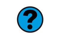 Vraagteken magneet (5cm) | Licht blauw