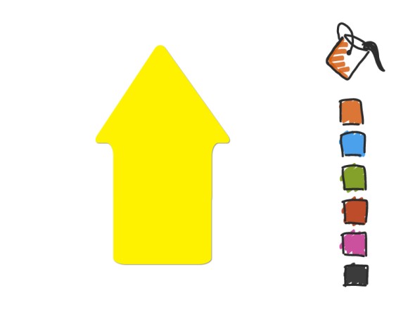 Vloerstickers pijlen (set) - Kleuren