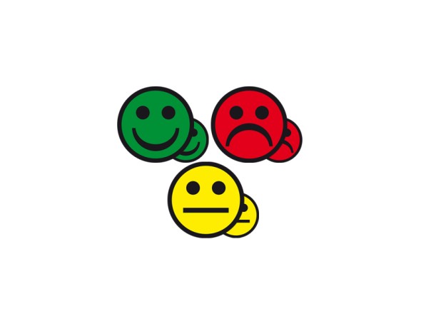 Magnetische smileys 2,5cm mix kleuren