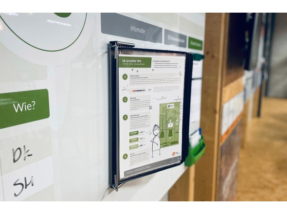 RVS wandhouder infotassen