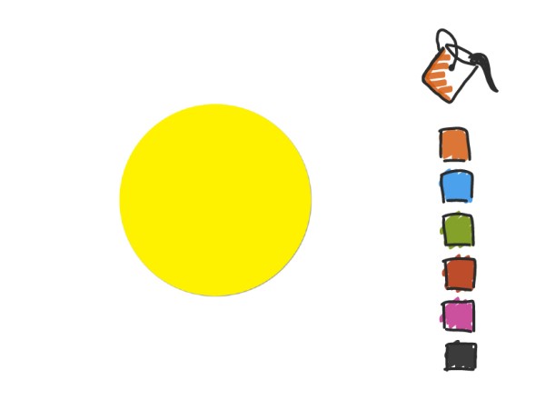 Vloerstickers cirkels (SET 4 stuks) - Diverse kleuren