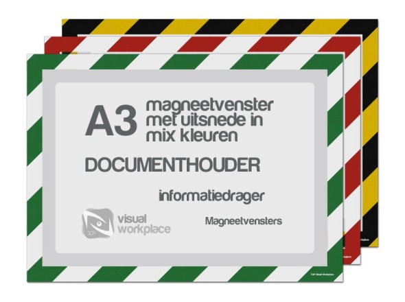 Magneetvenster A3 incl uitsnede (mix kleuren)