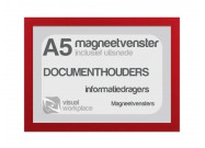 Magneetvenster A5 (incl. uitsnede) | Rood