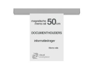 Memo rail magnetisch 50cm met document als voorbeeld