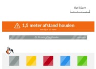 Vloersticker Strook (1,5 meter) - Juiste formaat