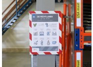 Magnetisch informatie display rood/wit in stelling