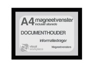 Magneetvenster A4 (incl. uitsnede) | Zwart