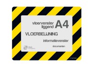 Vloervensters A4 (enkel) | Geel / Zwart